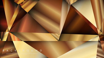 Obraz premium Abstract geometric background. vector gradient golden triangle