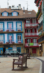 buildings, houses and architecture of hondarribia, basque country, spain