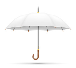 white classical umbrella from rain stock vector illustration