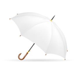 white classical umbrella from rain stock vector illustration