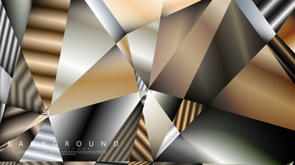 Abstract geometric background. vector gradient metal triangle