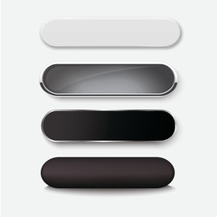 Fototapeta premium Set of blank black buttons for website