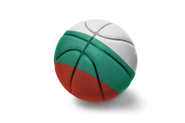 basketball ball with the national flag of bulgaria on the white background
