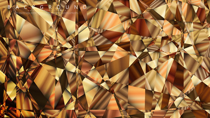 Abstract geometric background. vector gradient golden triangle