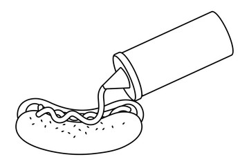 Isolated hot dog design vector illustrator