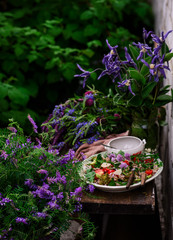 buckwheat salad. vegeterian dish