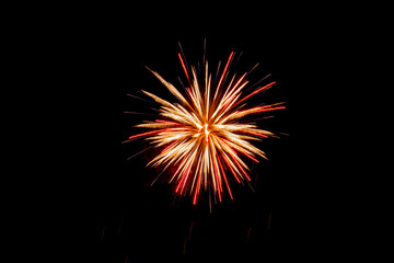 fireworks in the night sky