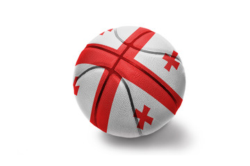 basketball ball with the national flag of georgia on the white background