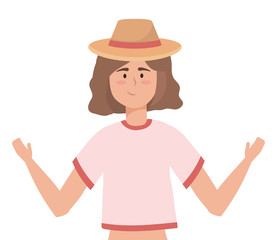 Avatar woman with hat design