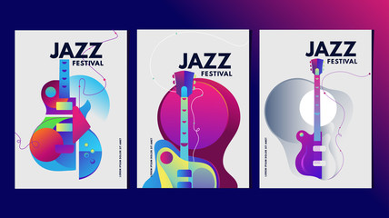Illustration Music Festival Poster or Banner Colorful Template