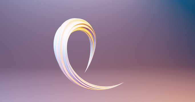 Curves and Strokes 3d render liqud Modern colorful flow poster Wave Liquid shape on multycolor background.