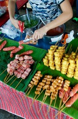 Asian Street  market Food in Indonesia
