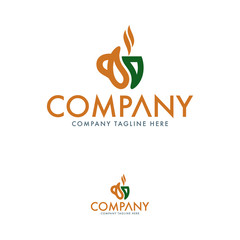 Creative  Yin an Yang Coffee Logo Template