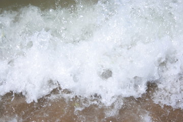 Waves at the sea spanish beach Huelva