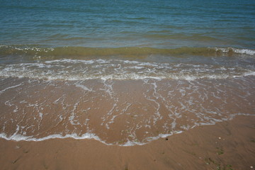 Sea with clear water at spanish beach Huelva