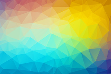 Light colorful Low poly crystal background. Polygon design pattern. Low poly vector illustration, low polygon background.