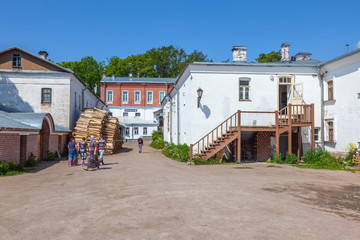 Fototapeta na wymiar Valaam Island. Territory of the Spaso-Preobrazhensky Valaam Monastery