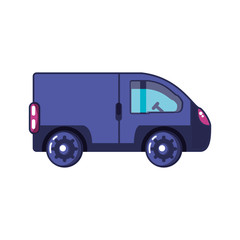 van vehicle transportation isolated icon