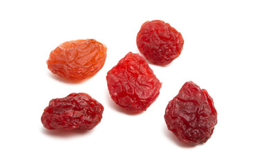 red raisins isolated