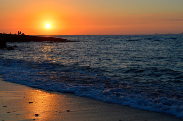 Sunset on Kato Gouves beach