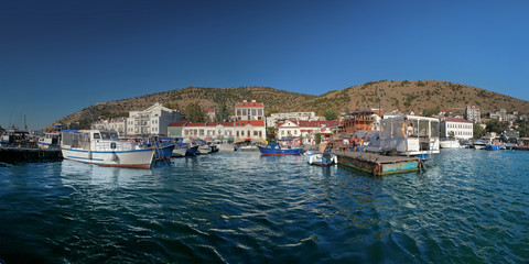 Fototapeta na wymiar View of the bay of Balaclava. Sevastopol, Crimea