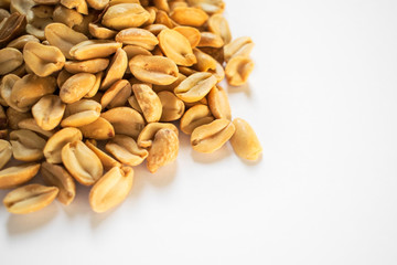 background of peeled roasted peanuts
