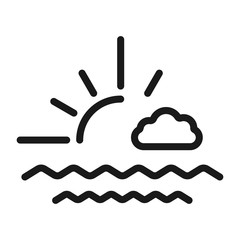 sunshine - minimal line web icon. simple vector illustration. concept for infographic, website or app.