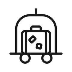 hotel luggage service - minimal line web icon. simple vector illustration. concept for infographic, website or app.