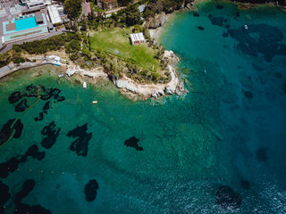 Prise de vue aérienne plage Crète Grèce