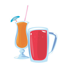 vacations tropical summer flat design