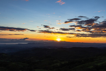 Sunset Mountain view ,Guanacaste, Costa Rica.
