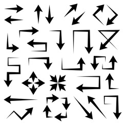Arrows set. Simple web signs
