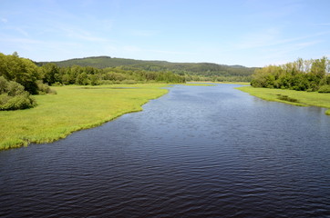 Lipno reservoir near Nova Pec in South Bohemia