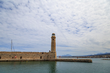 Phare de la ville de Réthymnon en Crête Grèce