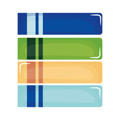 pile text books supplies icons