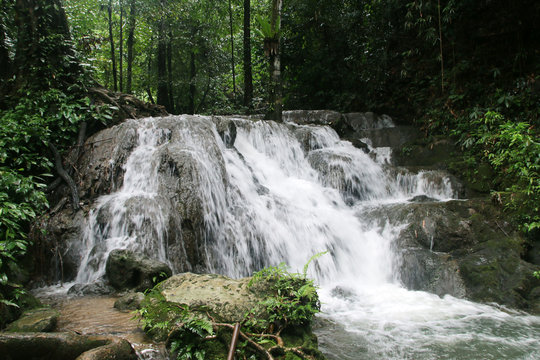 Waterfall at Sa Nang Manora Forest Park, Phang Nga Province, Thailand