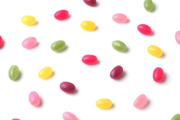 カラフル グミ ゼリー キャンディー お菓子 白背景
