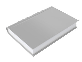 Gray book. 3d rendering illustration isolated