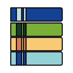 pile text books supplies icons