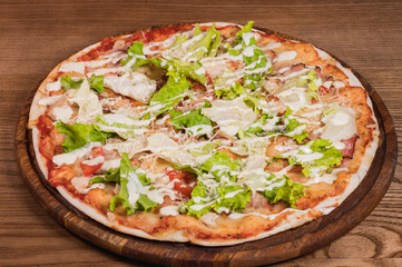 pizza on the table