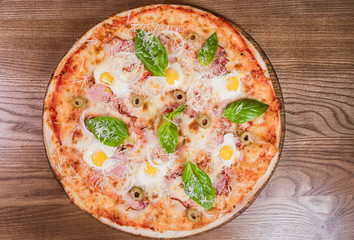 pizza on the table