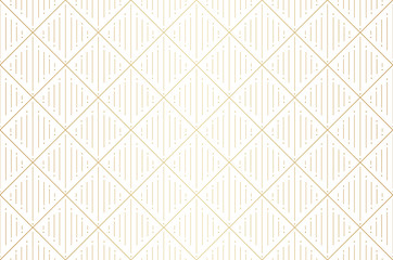 Geometric Diamond Vector Seamless Pattern. Abstract Art Deco Background. Classic Stylish Texture.