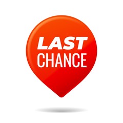 Red Pin on white background.