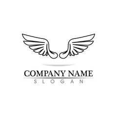 Fototapeta premium Black wing logo symbol for a professional designer