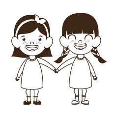 silhouette of baby girls standing smiling