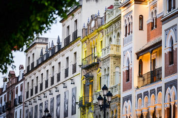 spanish streets & buildings close up view