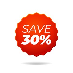 Red Vector Sticker, save 30 percent