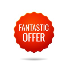 Red Vector Sticker, fantastic offer