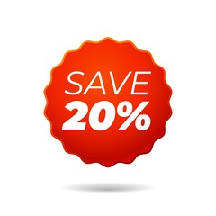 Red Vector Sticker, save 20 percent