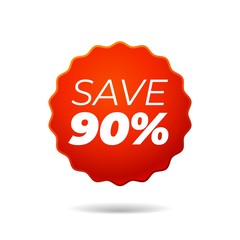 Red Vector Sticker, save 90 percent